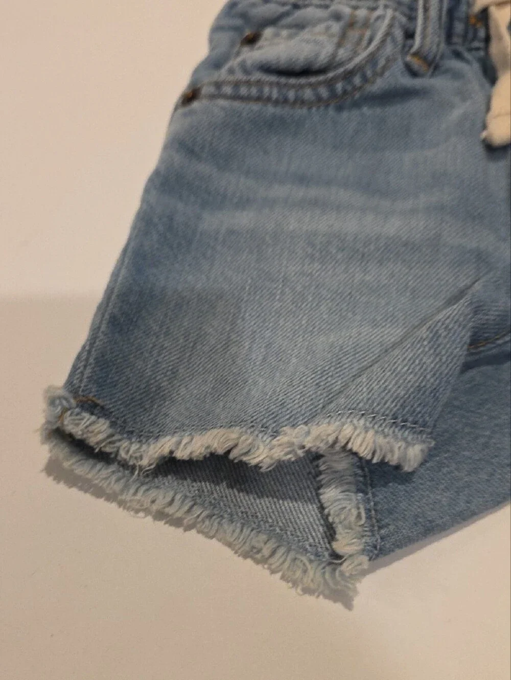 Kids Light Blue Denim Shorts with Drawstring Gap 18-24 Months